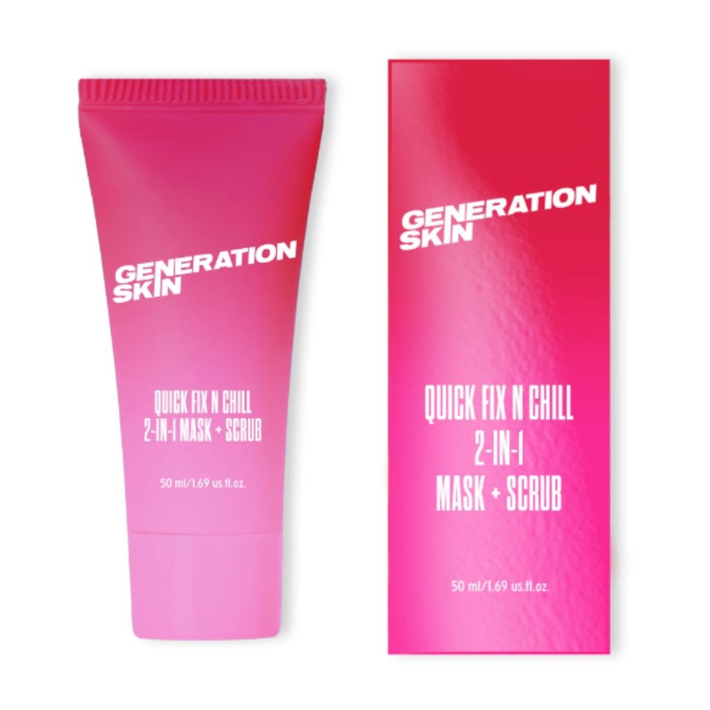 🔥3/$30 NIB GENERATION SKIN Quick Fix N Chill 2-in-1 Mask + Scrub Full Sz $38.00